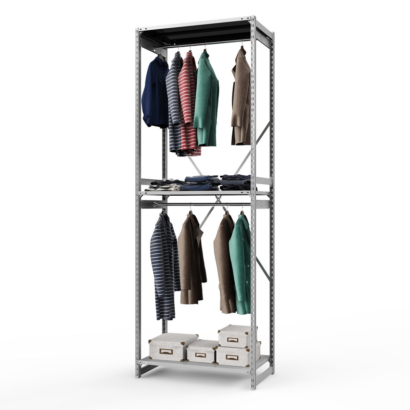 Стеллаж металлический для одежды ТСУ Универсал, 3000х1000х500 мм. полки: метал. 3 шт.