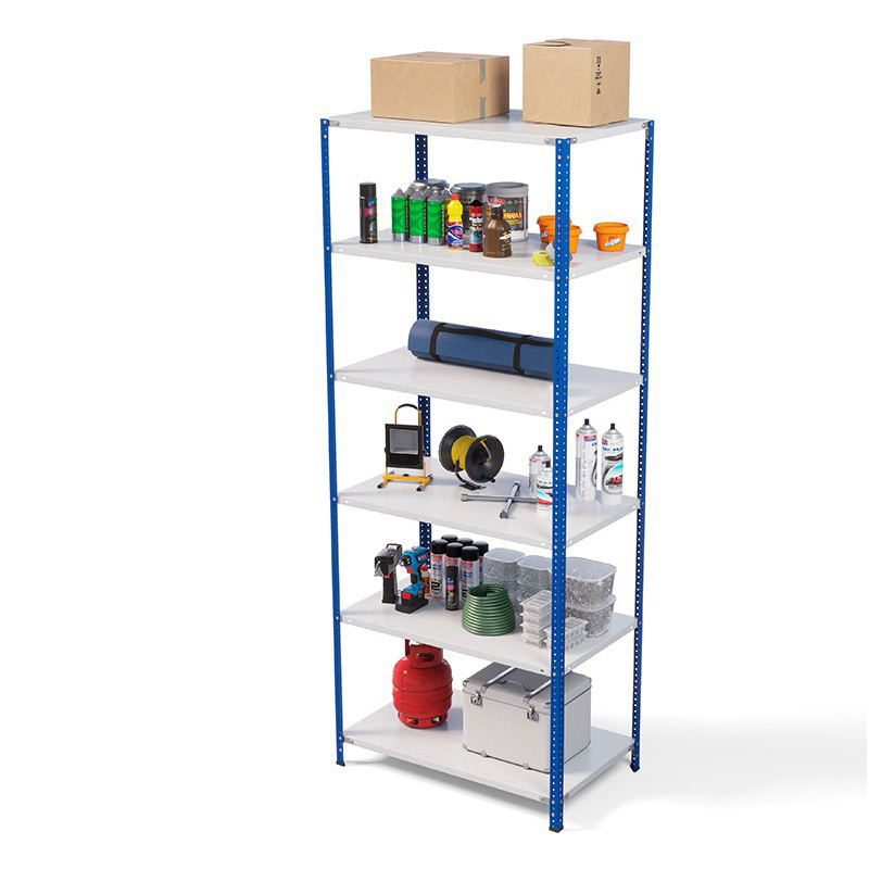 Стеллаж ТС Лайт 2200х1000х400, 6 полок, синие стойки