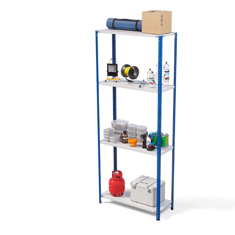 Стеллаж ТС Лайт 2500х1000х400, 4 полки, синие стойки