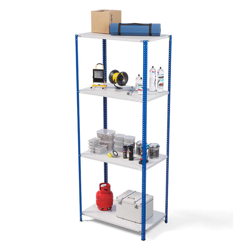 Стеллаж ТС Лайт 2500х1000х600, 4 полки, синие стойки