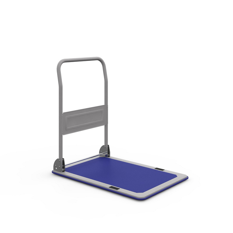 Платформенная тележка РН (г/п 400 кг, 1200x700 мм, колеса серая резина 160 мм, складная ручка)