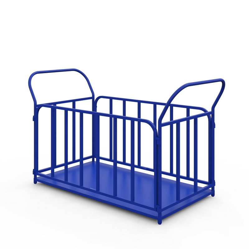 Тележка платформенная с трубчатыми бортами ТБ 5 (г/п 400 кг, 1200x700 мм, колеса чугун/полиуретан 150 мм)