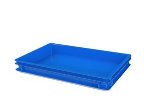 Ящик полимерный для полуфабрикатов сплошной 600х400х75 (12.437F.60.PE R)