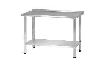 Стол производственный СПРп - 600x600x860 Profi Inox, борт (полка сплошная)