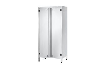 Шкаф кухонный ШЗКп - 800x600x1800 Profi Ral, двери распашные, полки сплошн. 2 шт., цинк, без к-та замков