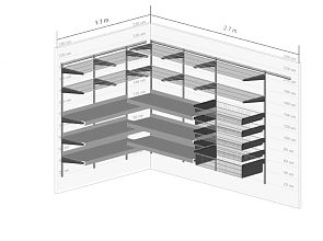 Гардеробная система GS. Офисное помещение №1