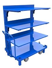 Тележка-стеллаж консольная одинарная, 4 уровня хранения
