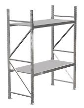 Стеллаж MS Pro 2000х2400х1000, 2 яруса, оц.