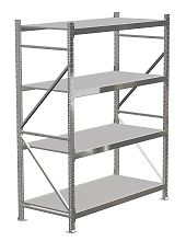 Стеллаж MS Pro 2000х900х600, 4 яруса, оц.