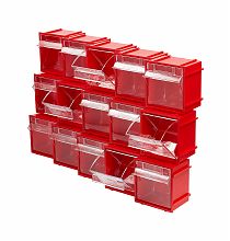 Короб откидной F-105-1А , 105х71х112мм, красный, прозрачный