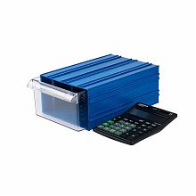 Пластиковый короб Стелла-техник С-501-А-2К-синий-прозрачный, 212х328х126 мм, комплект 2 шт.