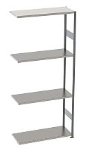 Стеллаж S90 2480х1280х600, 4 полки, осн. секция