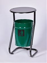 Урна уличная с крышкой, с креплением в асфальт