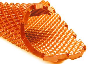 Тактильная плитка для слабовидящих, диагональный риф (500x500, ПВХ)