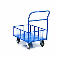 Тележка платформенная КПБ-300-200-К, с бортом, 600х900 мм