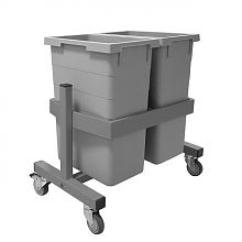 Подкатная подставка держатель для 2-х контейнеров ПДК-2