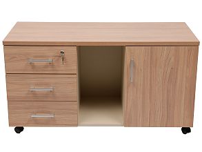 Тумба для оргтехники NPW-410 вяз натуральный/бежевый
