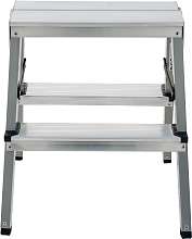 Стремянка двухсторонняя стальная с алюминиевыми ступенями NV1140.2