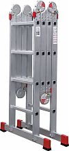 Профессиональная алюминиевая лестница-трансформер, ширина 400 мм NV3320.3.4