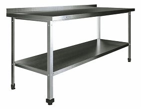 Подтоварник ПТ 900x600x300, каркас сварной из окрашенной трубы, столешница AISI430