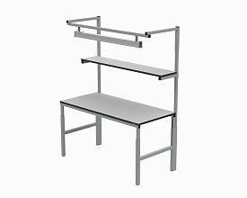 Рабочее место в комплектации 1500х700 мм 41.БК1 ESD (RAL7012) + 41А.СВ-120