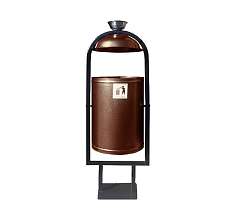 Парковая урна «Рубин 20 с крышкой и пепельницей» (медь антик)