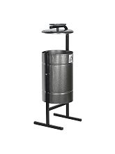 Уличная урна «Космос» с пепельницей (серебро антик)