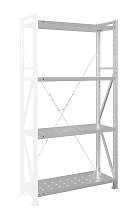 Стеллаж MS U 250x70x40/4 (Нагрузка на полку 200, перфорированная) ДС